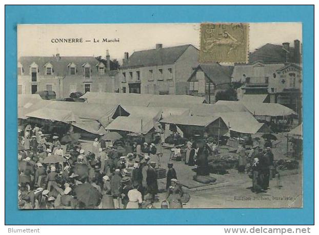 CPA Métier Marchands Ambulants Jour De Marché à CONNERE 72 - Connerre