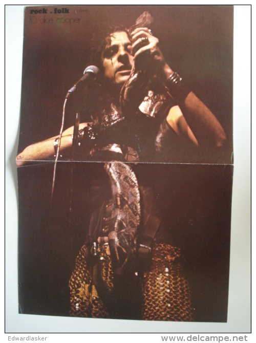 POSTER Du Magazine ROCK & FOLK : ALICE COOPER (2) - Manifesti & Poster