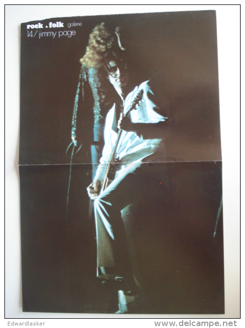 POSTER Du Magazine ROCK & FOLK : JIMMY PAGE (Led Zeppelin) - Manifesti & Poster