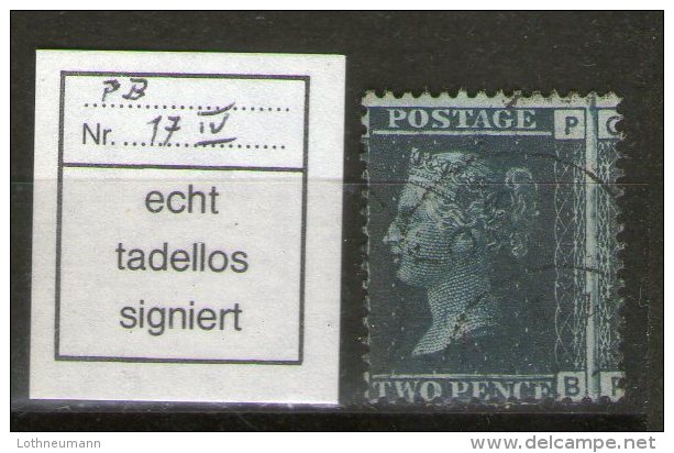 GB 1868: 2d Blue, Thick Lines, Pl. 12, Used, No Faults Signed H.Richter, Michel Spec. No. 17 I Y Pl. 12 - Gebraucht