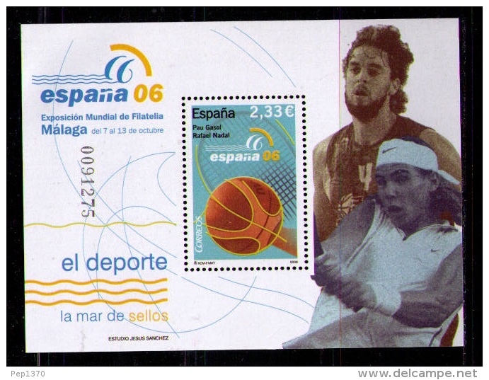 ESPAÑA 2006 - EXPOSICION MUNDIAL DE FILATELIA - EDIFIL Nº 4273 - DEPORTES - TENIS - TENNIS - Tennis