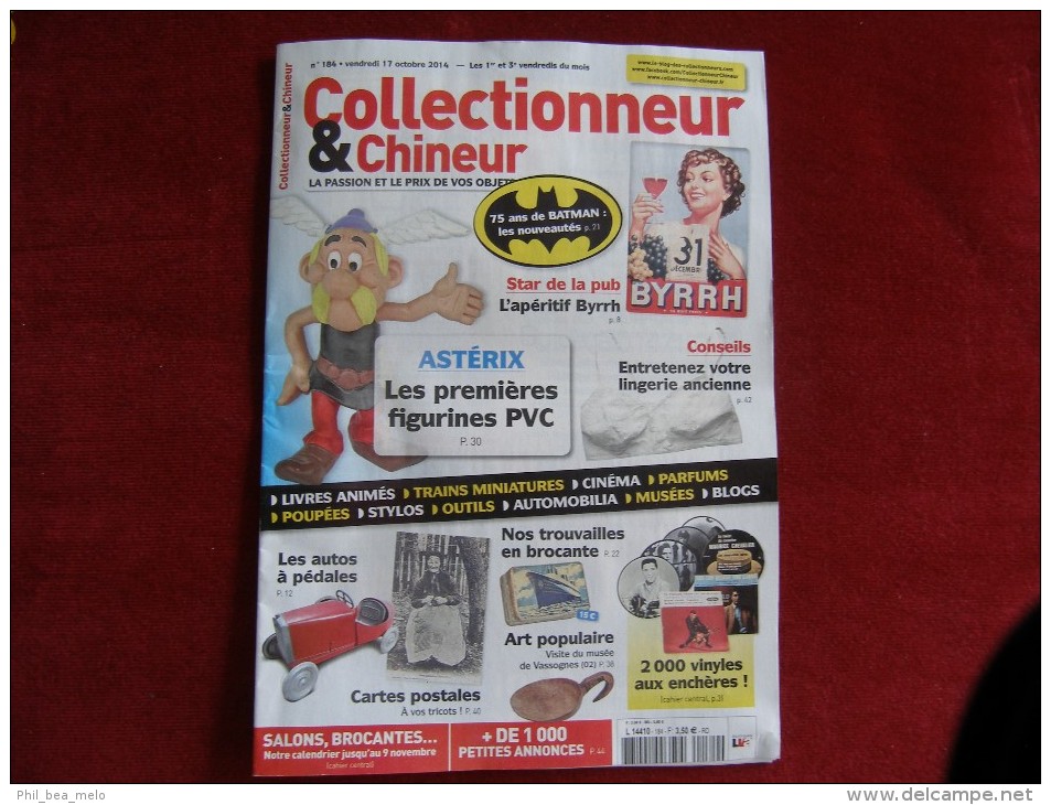 ASTERIX - PRESSE - COLLECTIONNEUR & CHINEUR N° 184 - 17 OCT. 2014 - ASTERIX LES PREMIERES FIGURINES PVC - 8 PAGES - Astérix