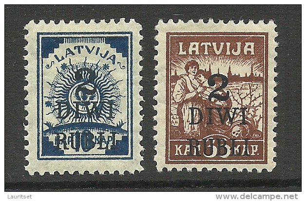 LETTLAND Latvia 1920 Michel 58 - 59 * - Lettland