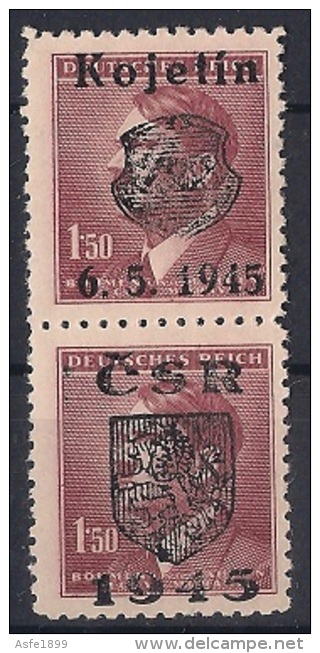 1945 Czechoslovakia Revolutionary Local Stamp - Kojetin -  MNH** - Autres & Non Classés