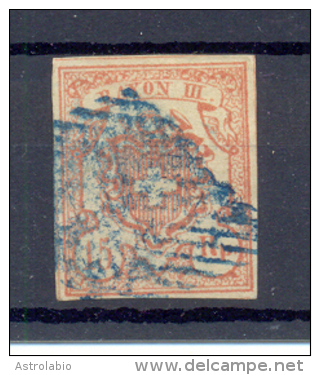 " Croix Non Encadrée, Rayon III "1852, Yvert 23, Cat. 125.00 Euros. - 1843-1852 Federal & Cantonal Stamps