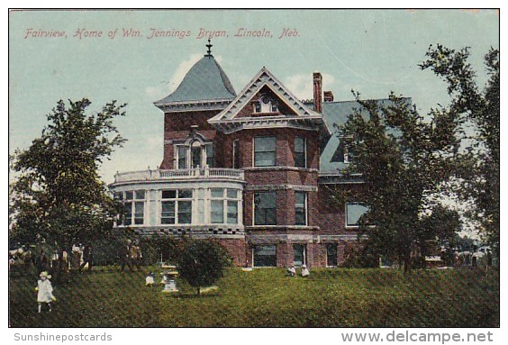 Nebraska Lincoln Fairview Home Of William Jennings Bryant 1910 - Lincoln