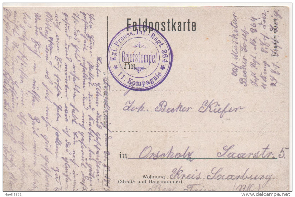 Nr.  5581,  Feldpost, Im Priesterwalde - Guerre 1914-18