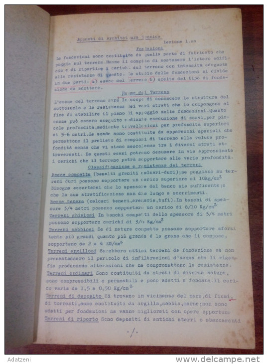 APPUNTI DATTILOSCRITTI DELLE LEZIONI DI ARCHITETTURA TECNICA PER GLI STUDENTI DI INGEGNERIA CIVILE LEZIONI DAL DICEMBRE - Mathématiques Et Physique