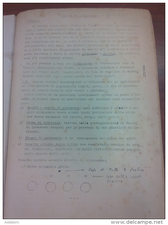 APPUNTI DATTILOSCRITTI DELLE LEZIONI DI URBANISTICA PER GLI STUDENTI DI INGEGNERIA CIVILE LEZIONI DAL GENNAIO 1967 ALL’A - Mathematics & Physics