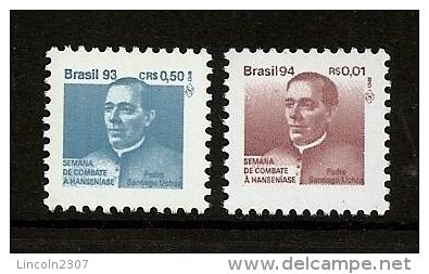 LSJP BRAZIL Campaign Against Evil Hansen Father Santiago Uchôa RHM 1879-1927 1993/4 MNH - Used Stamps