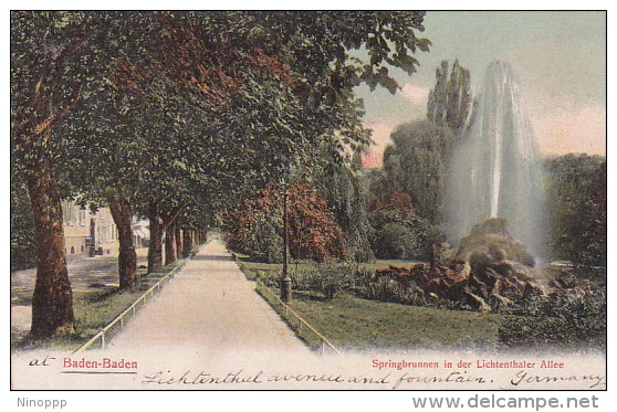 Germany 1908 Baden Baden Garden - World