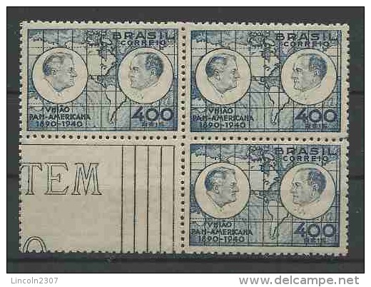 LSJP BRAZIL Centennial Of The Pan American Union - Getúlio Vargas RHM 150 1940 MNH - Unused Stamps