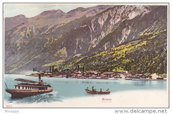 Switzerland 1905 Brienz, Lake Boats, People - World