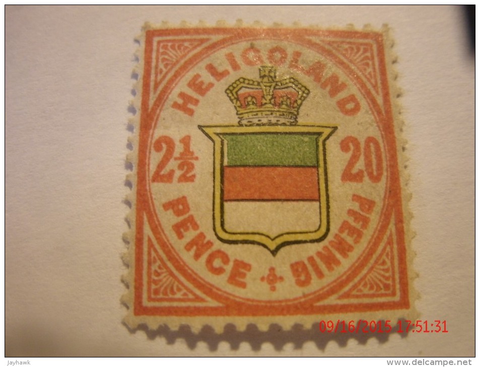 HELIGOLAND, MICHEL #18h, MINT NG - Héligoland