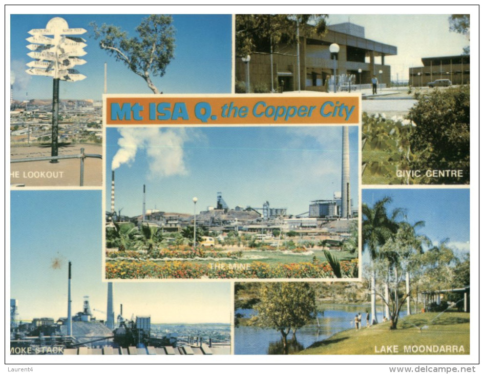 (789) Australia - QLD  - Mount Isa The Copper City (with Famous Road Sign) - Far North Queensland