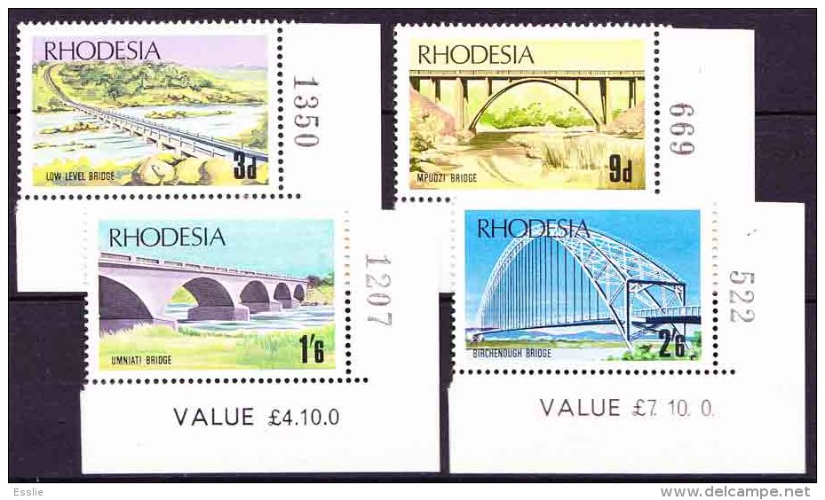 Rhodesia - 1969 - Bridges - Complete Set - Rhodesia (1964-1980)