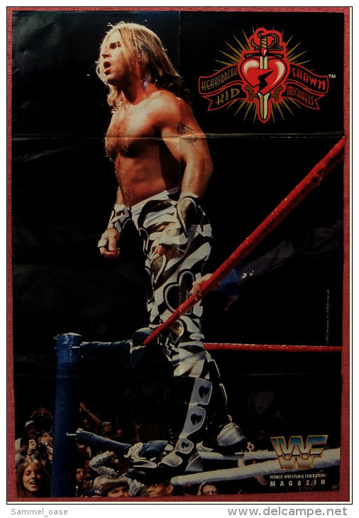 Wrestling Plakat : Shawn "Heartbreak Kid" Michaels  -  Von World Wrestling Federation Magazin Ca. 19906 - Kampfsport