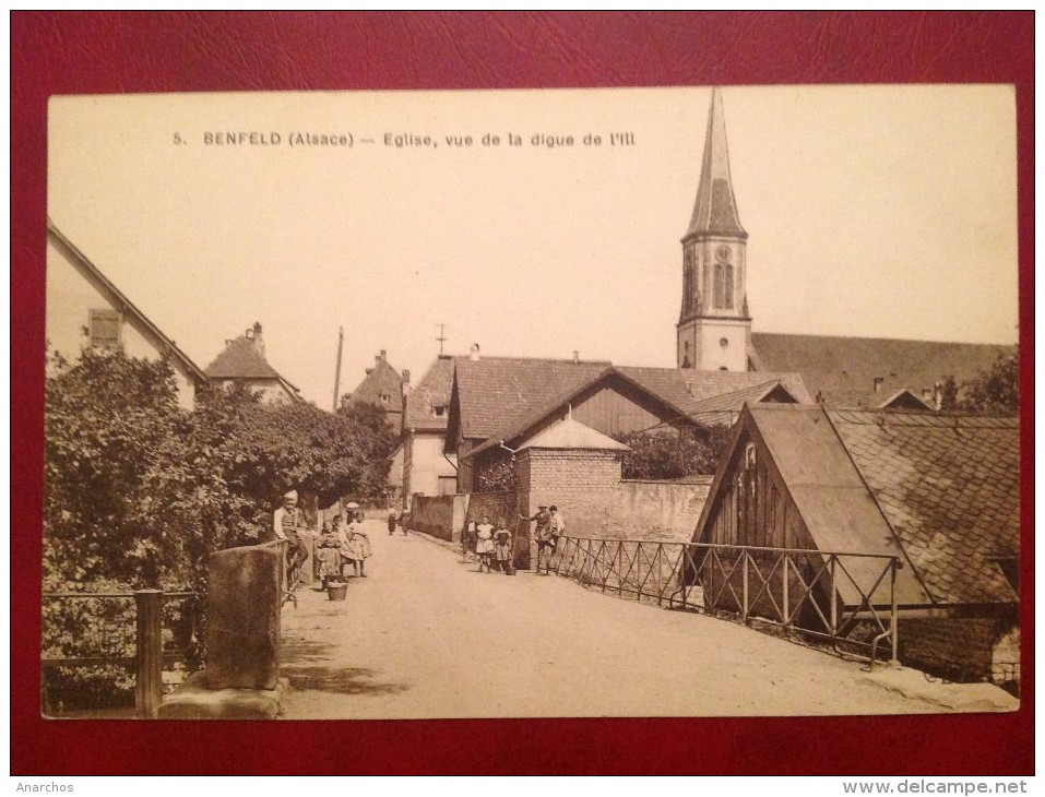 67 BENFELD Eglise Vue De La Digue De L'Ill - Benfeld
