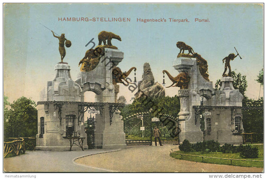 Hamburg - Stellingen - Tierpark Eingang - Verlag EFFKA Gel. 1911 - Stellingen