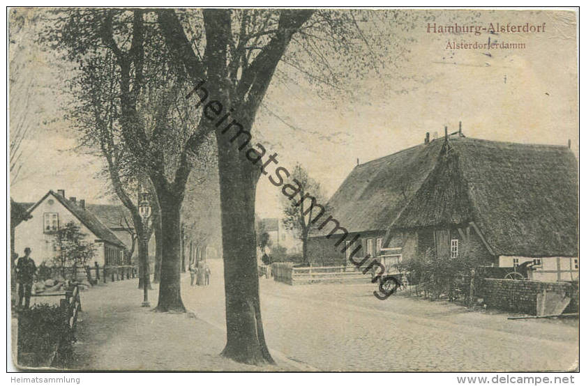Hamburg-Alsterdorf - Alsterdorferdamm - Verlag E. Ehmling Hamburg Gel. 1911 - Nord