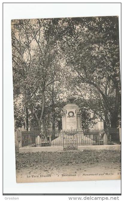 REALMONT 1 MONUMENT AUX MORTS (1914 1918) LE TARN ILLUSTRE - Monuments Aux Morts