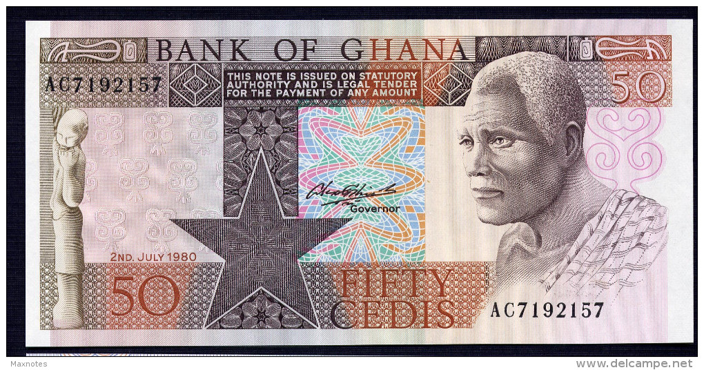 GHANA : Banconota  50 Cedis - 1980 - P22 - FDS - Ghana