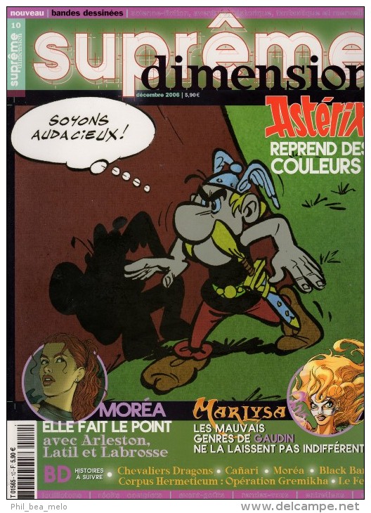 ASTERIX - PRESSE - SUPRÊME DIMENSION N° 10 - DECEMBRE 2006 - ASTERIX REPREND DES COULEURS - 6 PAGES - Astérix