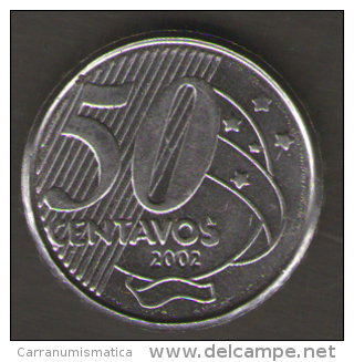 BRASILE 50 CENTAVOS 2002 - Brasile