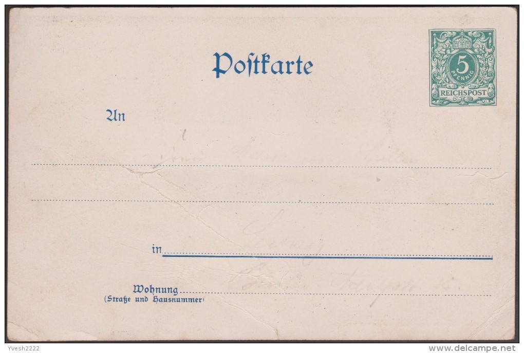 Allemagne Vers 1898. Carte Entier Postal Timbré Sur Commande. Hamburg Lombardsbrücke. Cygnes, Pont, Bite D'amarrage - Cisnes