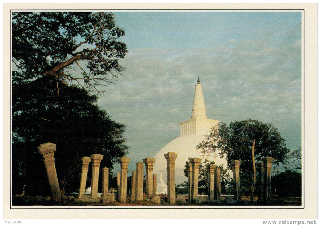 ANURADHAPURA:  DAGOBA  RUVANVELISAYA             (NUOVA CON DESCRIZIONE DEL SITO SUL RETRO) - Sri Lanka (Ceylon)