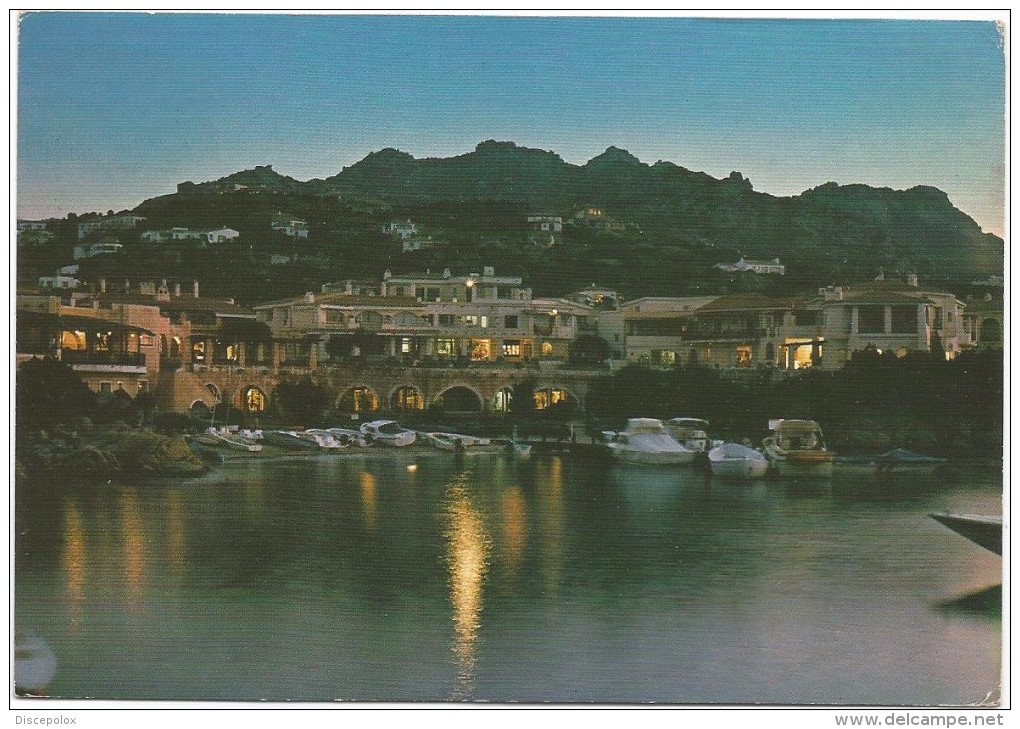 L3239 Arzachena - Porto Cervo (Olbia Tempio) - Notturno Notte Night Nuit - Barche Boats Bateaux / Viaggiata 1982 - Autres & Non Classés