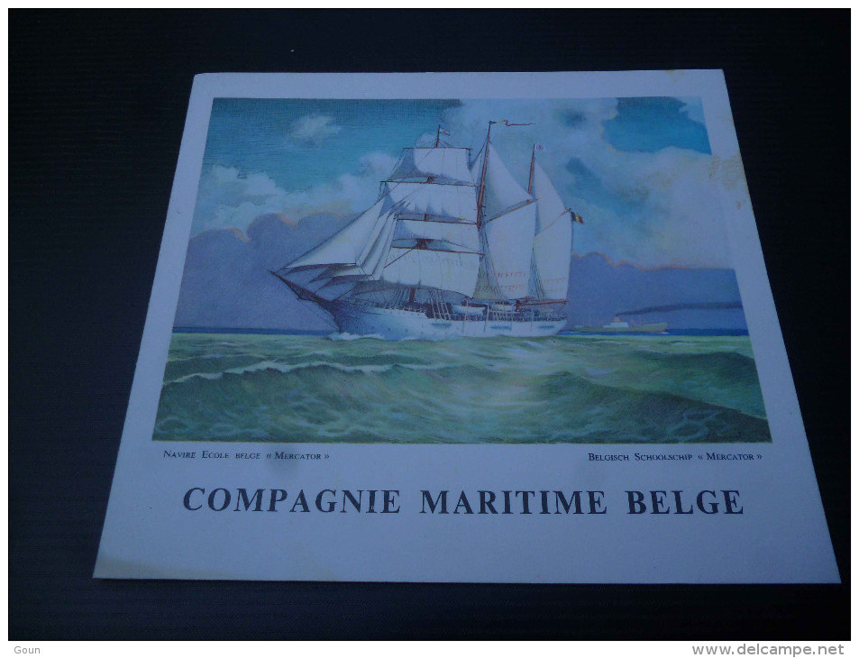 CB7  Menu Du Paquebot Elisabethville De La Compagnie Maritime Belge - Voyage 1961 - Autres & Non Classés