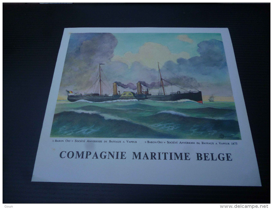 CB7  Menu Du Paquebot Albertville De La Compagnie Maritime Belge - Voyage 1963 Diner De L'Equateur Baron Osy - Autres & Non Classés