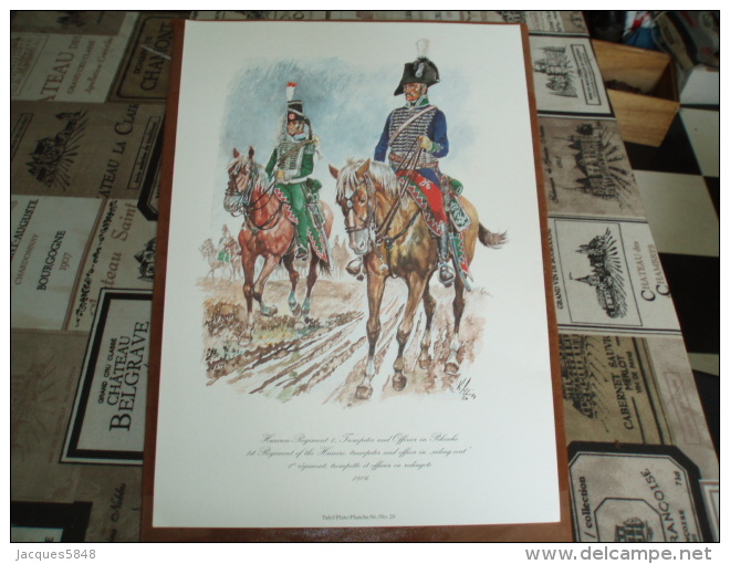 Uniformes ) Fanfaro/ Planche N° 20  L´histoire Des Hussards Prussiens 1721/1807 De Kurt Geiss Et August-wilhelm Stragand - Uniformes