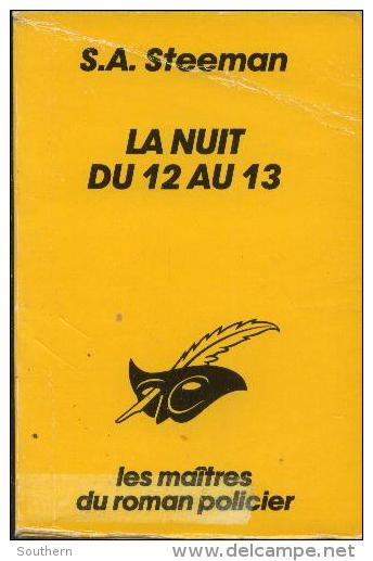 Le Masque 95 S. A. Steeman "la Nuit Du 12 Au 13 "  1997 -  BE - - Le Masque