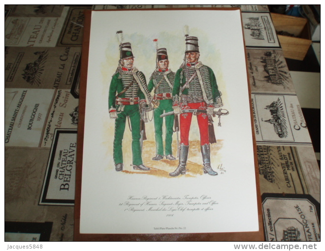 Uniformes ) Fanfaro/ Planche N° 22  L´histoire Des Hussards Prussiens 1721/1807 De Kurt Geiss Et August-wilhelm Stragand - Uniforms