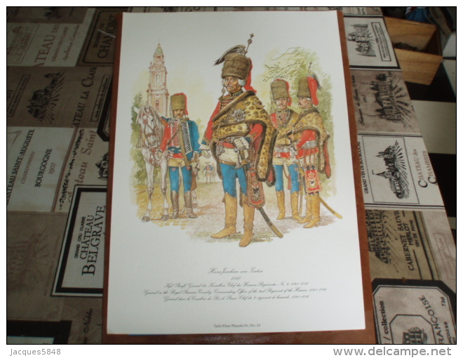 Uniformes ) Fanfaro/ Planche N°24 L´histoire Des Hussards Prussiens 1721/1807 De Kurt Geiss Et August-wilhelm Stragand - Uniforms