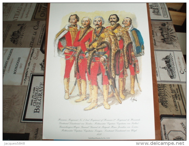 Uniformes ) Fanfaro/ Planche N°24.3 L´histoire Des Hussards Prussiens 1721/1807 De Kurt Geiss Et August-wilhelm Stragand - Uniformes
