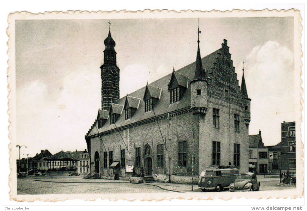 Herentals, Stadhuis, Grote Markt, VW Kever, Coccinelle, Käfer, VW Transporter T1 (pk21892) - Herentals