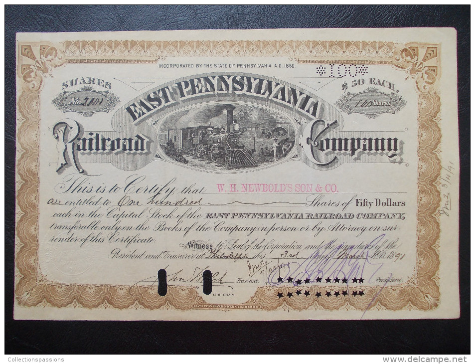 USA - East Pennsylvania Rail Road Company - Chemin De Fer & Tramway