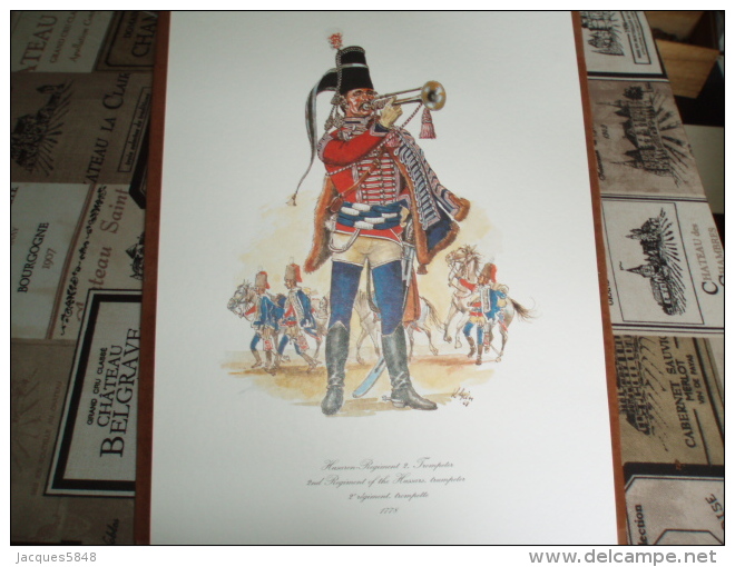 Uniformes ) Fanfaro/ Planche N°27 - L´histoire Des Hussards Prussiens 1721/1807 De Kurt Geiss Et August-wilhelm Stragand - Uniforms