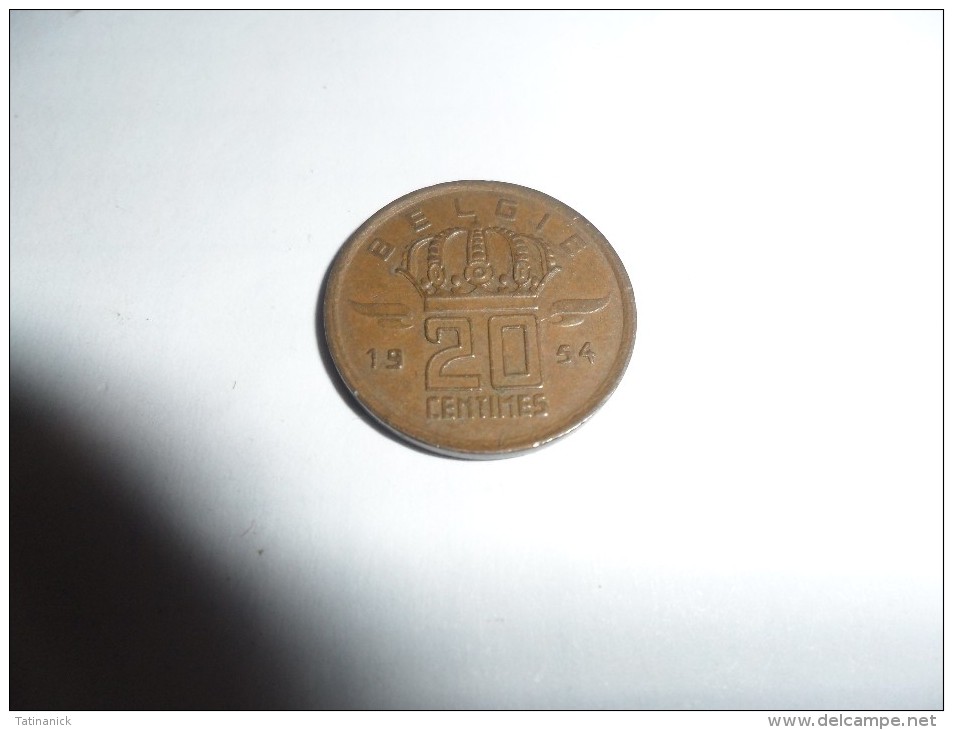 20 Centimes Type Mineur 1954  (légende Néerlandais) - 20 Centimes