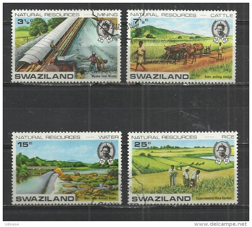SWAZILAND 1973 - NATURAL RESOURCES - CPL. SET - USED OBLITERE GESTEMPELT USADO - Swaziland (1968-...)