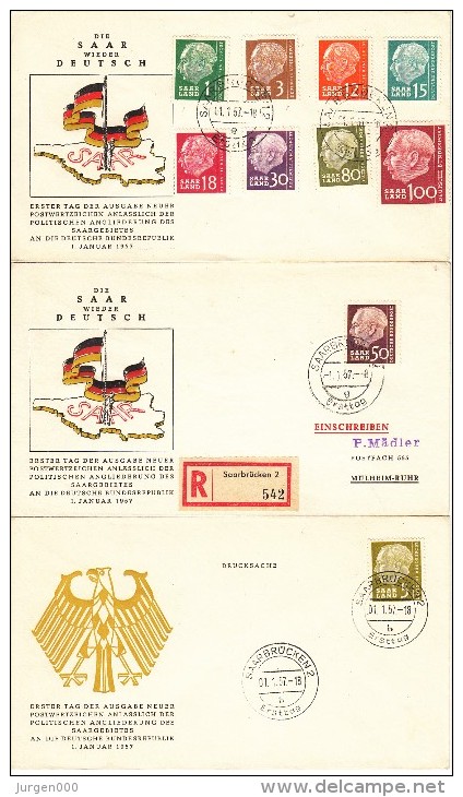 Nr 380, 382, 384, 387/389, 391, 393, 396, 398 FDC, Michel = 120 € (07285) - Cartas & Documentos