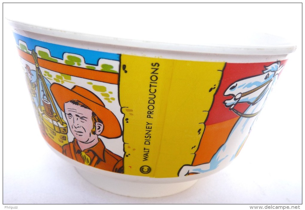 1 ANCIEN POT A CREME EN PLASTIQUE  DAVY CROCKETT - WALT DISNEY - Art De La Table