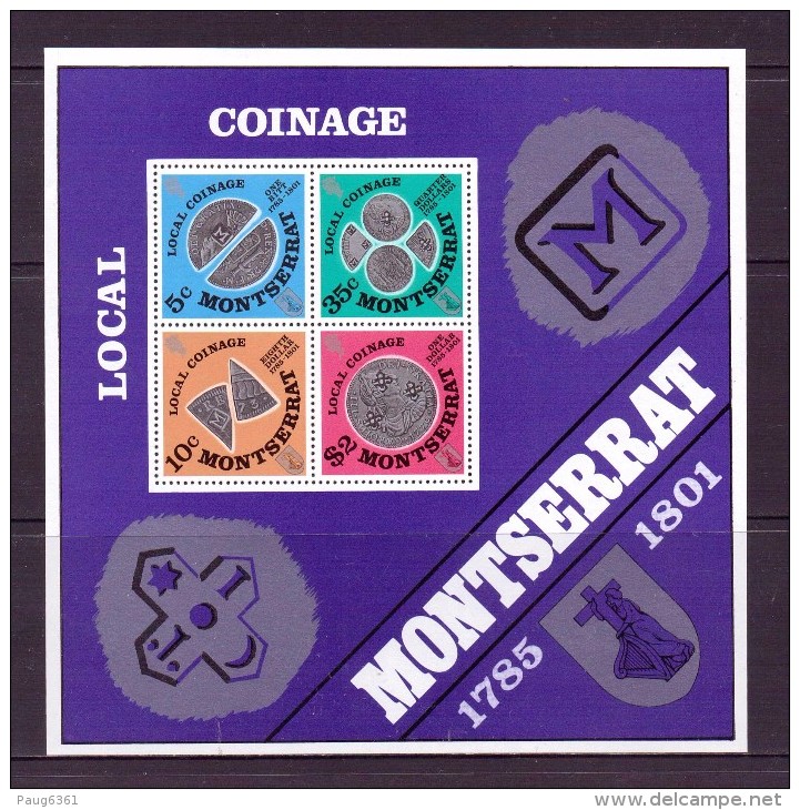 MONTSERRAT 1975 MONNAIES  YVERT N°B  NEUF MNH** - Monnaies