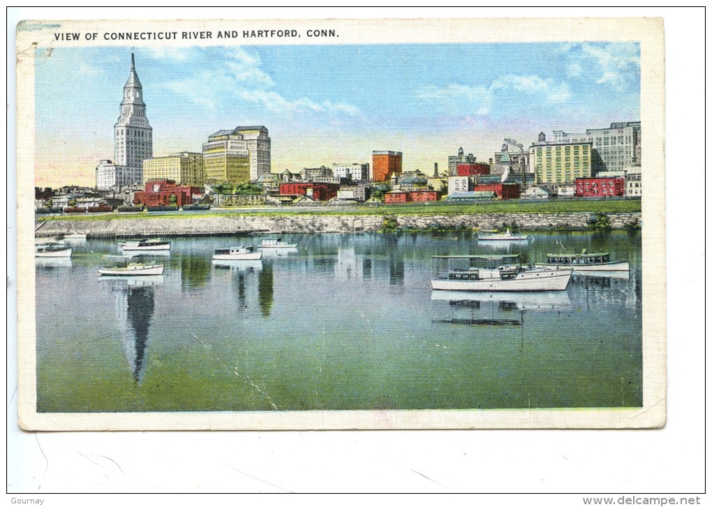 Etats Unis : View Of Connecticut River And Hartford (Conn) - Hartford