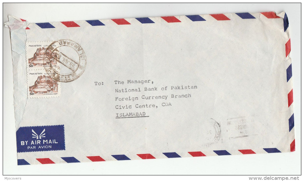 1990 EMBASSY Of PAKISTAN In NEPAL COVER Air Mail Islamabad Stamps - Pakistan