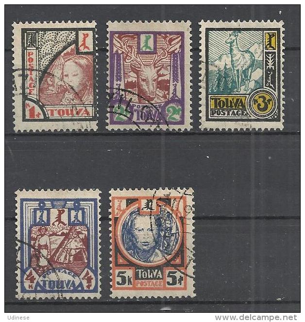 REPUBLIC OF TANNU TUVA 1927 - LOCAL MOTIFS - COMPLETE SET - USED OBLITERE GESTEMPELT USADO - RARE - Tuva