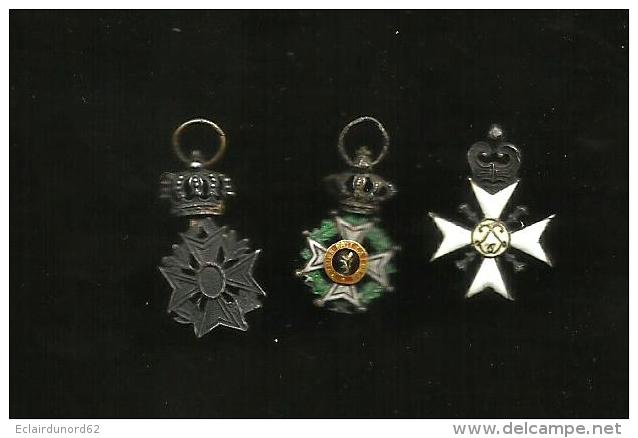 LOT DE 3 REDUCTIONS DE MEDAILLE MILITAIRE - Autres & Non Classés